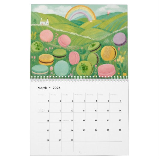 Macaronkalender Kalender (Mar 2026)