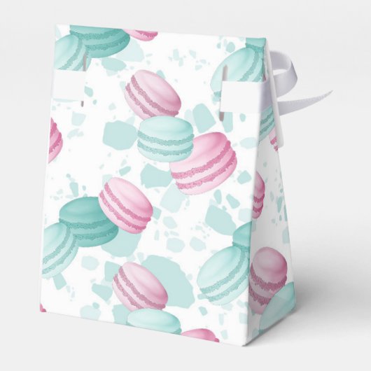 Macaronkoekjessnoepjes betegeld bedankdoosjes (Achterkant)