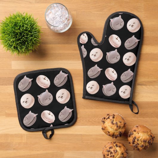Macaronpatroon Ovenwant & Pannenlap Set (Top down)