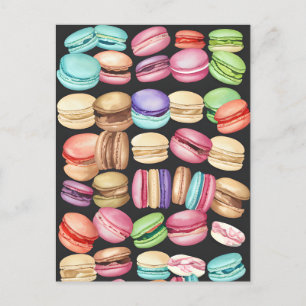 Macaronpatroonpatroon voor de Waterverf van Trendy Briefkaart