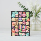 Macaronpatroonpatroon voor de Waterverf van Trendy Briefkaart (Staand voorkant)