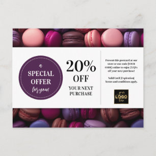 Macarons Bakkerij Bakker Custom Coupon Korting Briefkaart