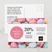 Macarons Bakkerij Bakker Custom Coupon Korting Briefkaart (Voorkant / Achterkant)
