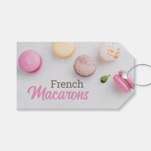 Macarons Bedankt Hang Label Cadeaulabel (Voorkant (Horizontaal))