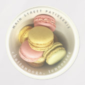 Macarons Bowl Foto Food Business Patisserie Labels (Design 2)
