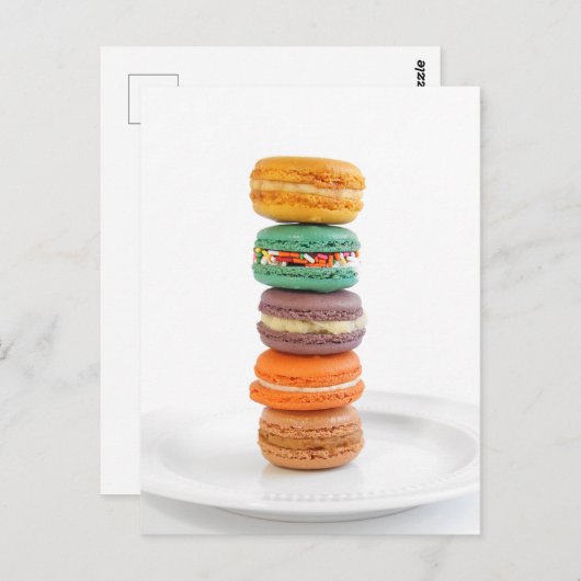 Macarons Briefkaart (Voorkant / Achterkant)