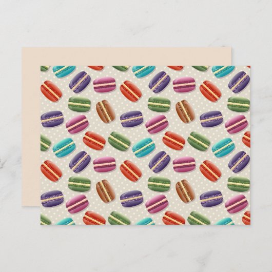 macarons-briefkaart briefkaart (Voorkant / Achterkant)