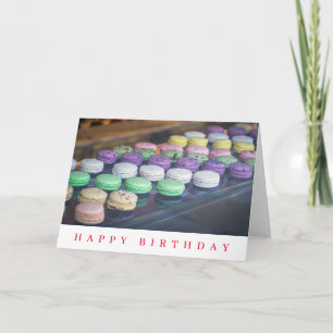 Macarons close-up verjaardagskaart kaart