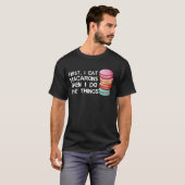 Macarons Cookies Bakker Frans Dessert Grappig T-shirt (Voorkant volledig)