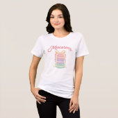 Macarons - Coquette Pastel Dessertontwerp Tri-Blend Shirt (Voorkant volledig)