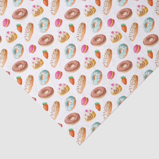 Macarons Donuts Eclairs Oh mijn god! Tissuepapier (Detail)