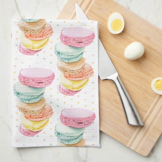 Macarons Dots Kitchen Towels Theedoek (Quarter Fold)
