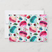 Macarons en een decoratief Lijst RSVP (Achterkant)