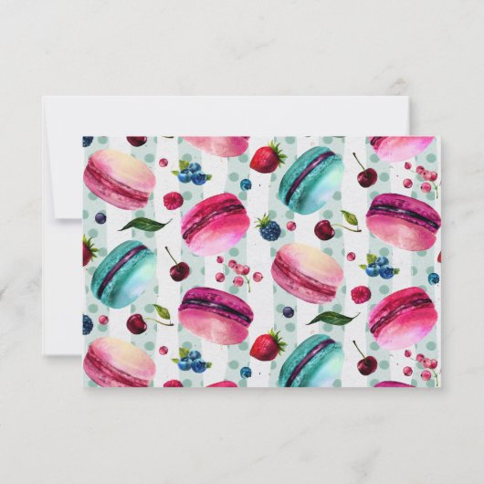 Macarons en een decoratief Lijst RSVP (Achterkant)