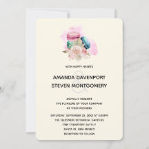 Macarons en Flowers Waterverf Wedding