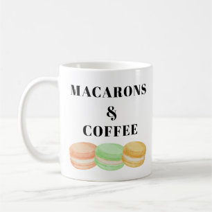 Macarons en koffie-Gezegde Koffiemok