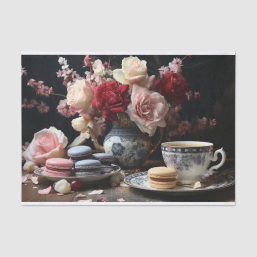 Macarons en thee tissuepapier (Voorkant)