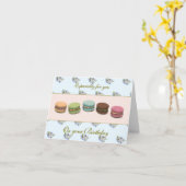 Macarons & Flowers Elegante Verjaardag Kaart (Gele Bloem)
