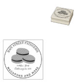 Macarons Food Business Restaurant Adres Rubberstempel (Gestempeld)