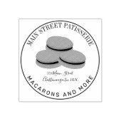 Macarons Food Business Restaurant Adres Rubberstempel (Afrduk)
