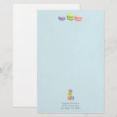 Macarons Frans deeg in Waterverf Briefpapier (Voorkant / Achterkant)