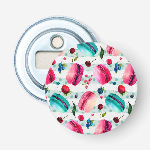 Macarons Frans deeg met berlijnpatroon Button Flesopener