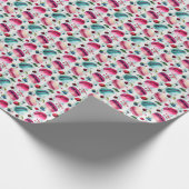 Macarons Frans deeg met bessen en pooldijen Cadeaupapier (Hoek)