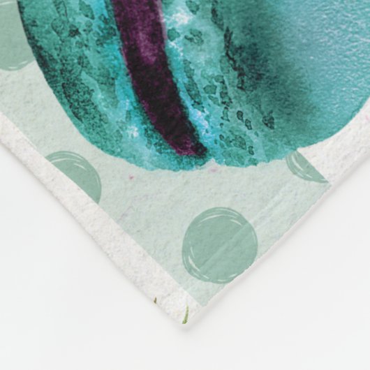 Macarons Frans deeg met bessen en pooldijen Fleece Deken (Hoek)