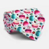 Macarons Frans deeg met bessen en pooldijen Stropdas (Opgerold)