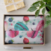 Macarons Frans deeg met bessen en pooldijen Tissuepapier (Geschenk)