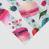 Macarons Frans deeg met bessen en pooldijen Tissuepapier (Detail)