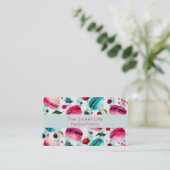 Macarons Frans deeg met bessen en pooldijen Visitekaartje (Staand voorkant)