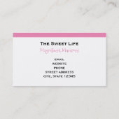 Macarons Frans deeg met bessen en pooldijen Visitekaartje (Achterkant)