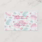 Macarons Frans deeg met bessen en pooldijen Visitekaartje (Achterkant)