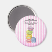 Macarons Franse banketbakkersgebak in pasteelWater Magneet (Voorkant / Achterkant)