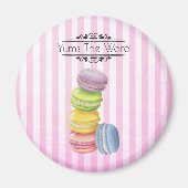 Macarons Franse banketbakkersgebak in pasteelWater Magneet (Voorkant)