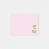 Macarons Franse Dessert in Pastel-Waterverven Post-it® Notes (Voorkant)