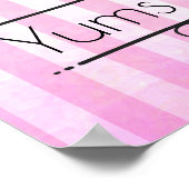 Macarons Franse Dessert in Pastel-Waterverven Poster (Hoek)