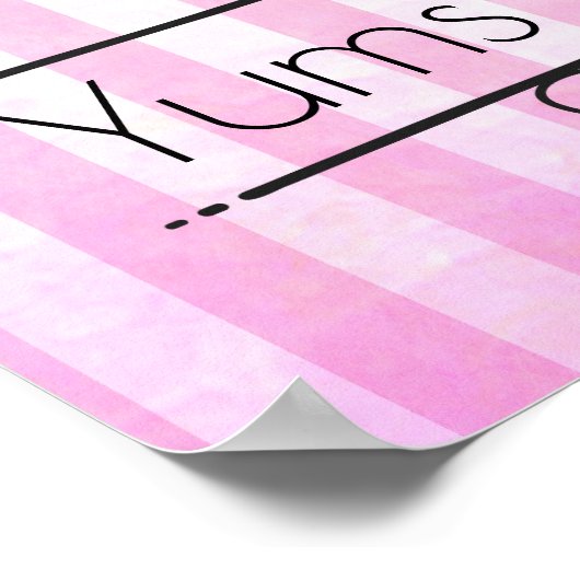 Macarons Franse Dessert in Pastel-Waterverven Poster (Hoek)