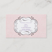 Macarons Franse Dessert in Pastel-Waterverven Visitekaartje (Achterkant)