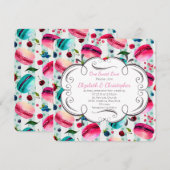 Macarons Franse dessert in Waterverf bruiloft Kaart (Voorkant / Achterkant)