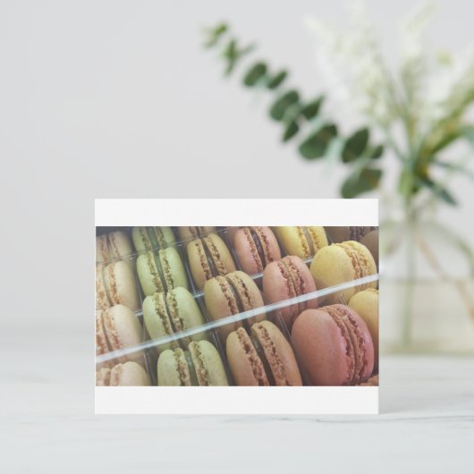 Macarons galore briefkaart (Staand voorkant)