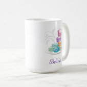 Macarons gepersonaliseerde mug koffiemok (Voorkant rechts)