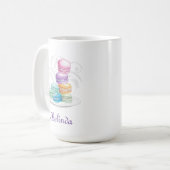 Macarons gepersonaliseerde mug koffiemok (Voorkant links)