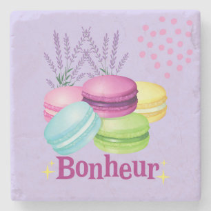 Macarons Happiness Bonheur Stenen Onderzetter