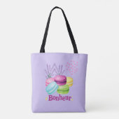 Macarons Happiness Bonheur Tote Bag (Achterkant)