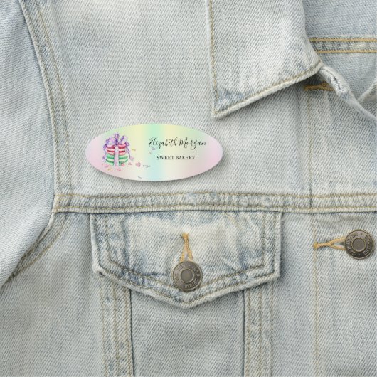 Macarons Holographic Sweets Bakery Naamplaatje (In situ)