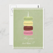 Macarons in Parijs en Lace Briefkaart (Voorkant / Achterkant)