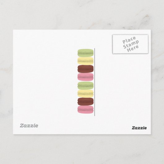 Macarons in Parijs en Lace Briefkaart (Achterkant)