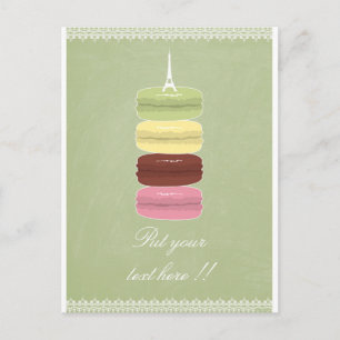 Macarons in Parijs en Lace Briefkaart